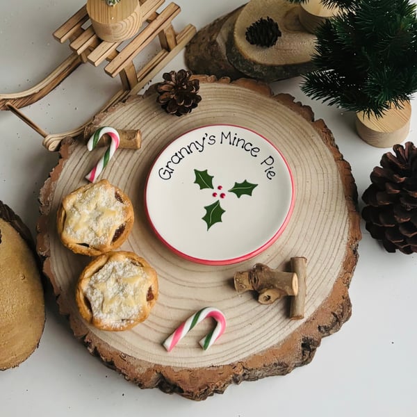 Personalised Christmas Mince Pie Dish
