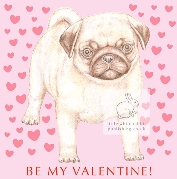 Titus the Pug -  Valentine Card