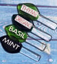 Handmade Fused Glass Leaf Shaped Plant Name Label  - Image 6