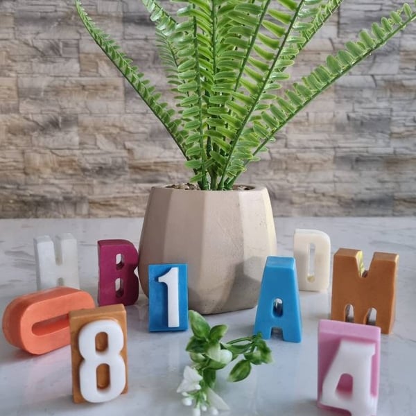 Soap letters, numbers