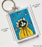 Raining Mice Tuxedo Cat Keyring - Large - Image 4