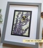 Bee on Lavender original artwork, wall art, drawing - Image 6