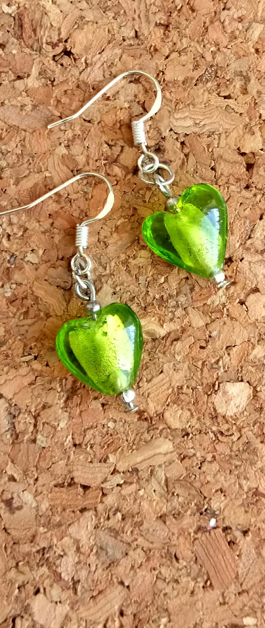 Glass Heart Earrings