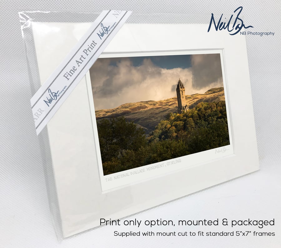 The National Wallace Monument, Stirling, Scotland - A6 (7" x 5") Unframed Print