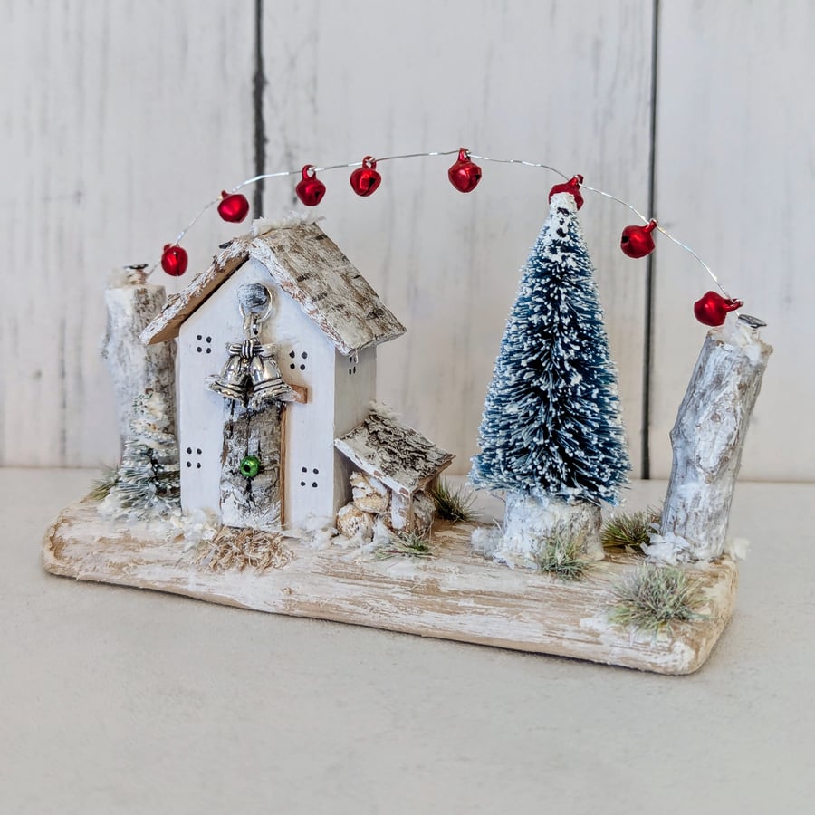 Christmas At The Cabin - Handmade Wooden Christmas Decoration 