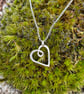Sterling silver infinity heart pendant on chain