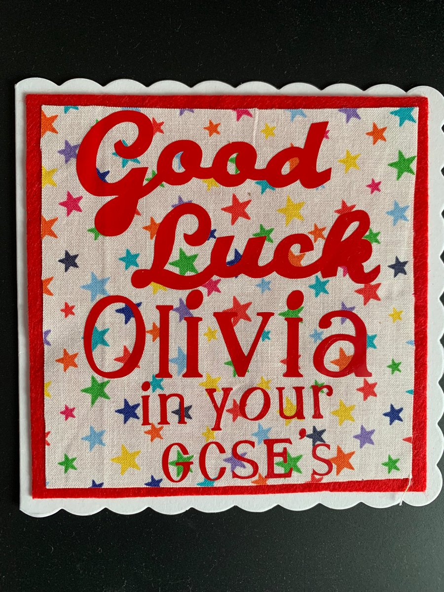 Good luck in your exams card - personalised