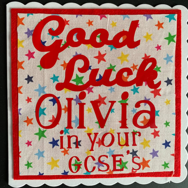 Good luck in your exams card - personalised