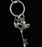 Silver charm pendant, Silver heart necklace, Silver key - Image 7