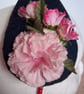 Pink floral fascinator  - Image 3