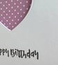 Birthday Card - Dusky Pink and White Polka Dot Heart Aperture - Image 9