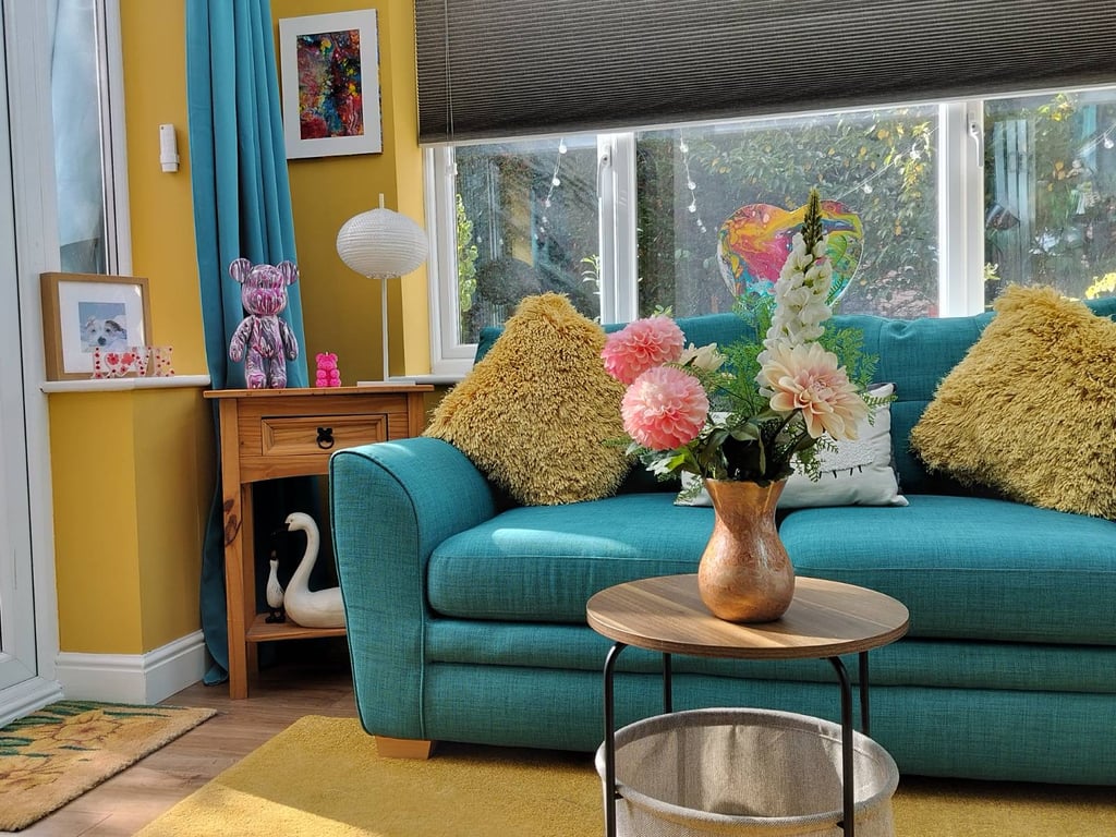 Glass Vase With Copper & Bronze Resin Art