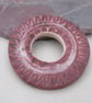 Chunky Damson Purple Ceramic Pendant Loop Connector - Image 1