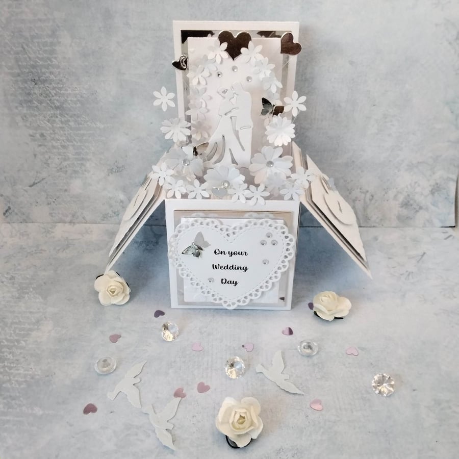 Luxury, handmade, personalized Wedding, Anniversary, card