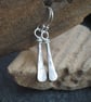Forged Silver Drop Earrings - Image 5