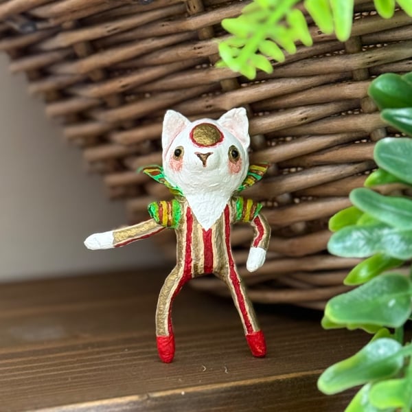 David Bowie Cat Miniature Art Doll