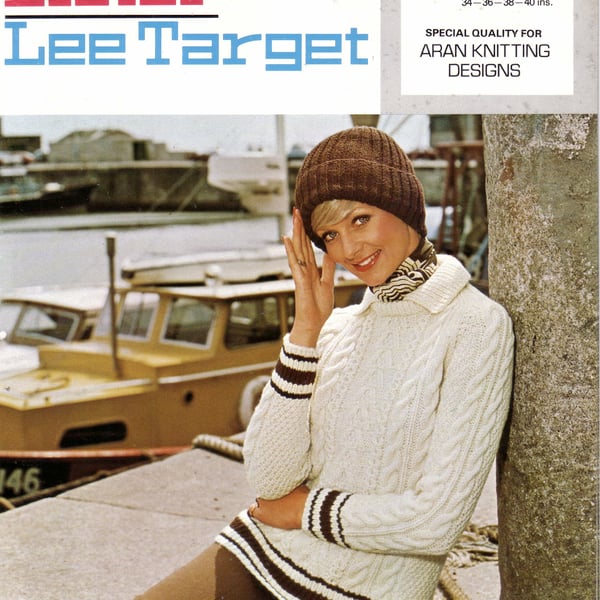 Vintage Knitting Pattern  K595: from Lister Lee, Aran Sweater