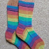 Socks, hand knitted, SMALL, adult size 4-5