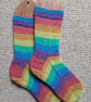 Socks, hand knitted, SMALL, adult size 4-5