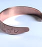 Copper Hand Stamped Hearts Cuff - Image 4
