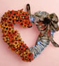 Autumn Heart Floral Wreath with LED Lights - Handmade Home Décor