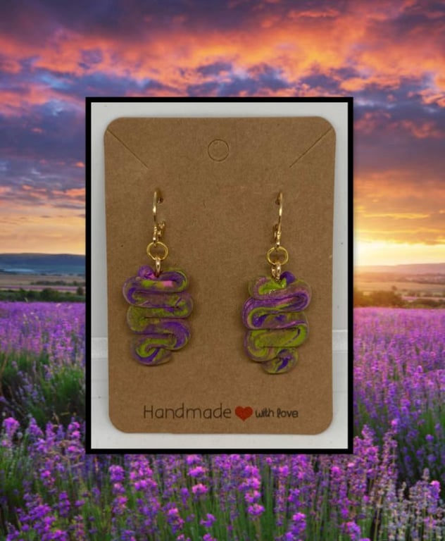 Outlet Lavender fields drop earrings