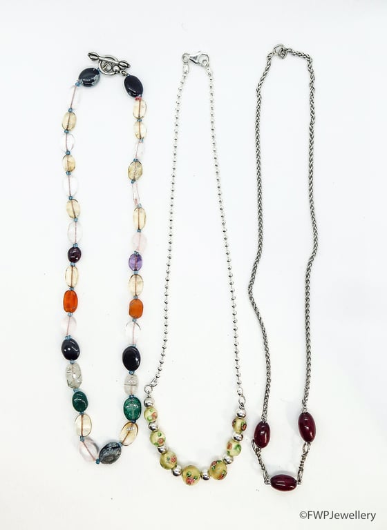 Eclectic Bead Trio Necklaces