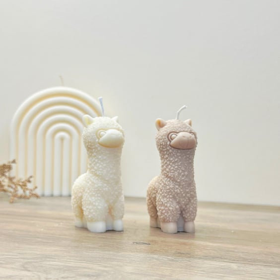 Quirky Llama Candles - Decorative Alpaca Soy Candle