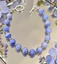 Blue Lace Agate Bracelet with T-Bar Clasp (Calm & Inner Peace) - Image 2