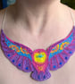 The Midnight Owl – Handmade Textile Statement Necklace