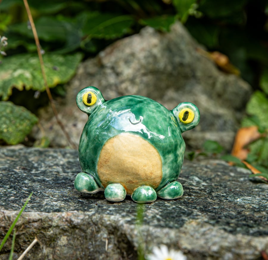 Ceramic frog ornament