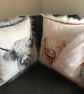 High Land Cow print faux fur cushions with Duck Feather square Pad  - Image 1