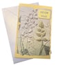 Birthday cards, wishes, love, yellow floral embossed card, blossom and foliage.  - Image 8