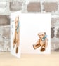 New Baby Card Teddy Blue - Image 2