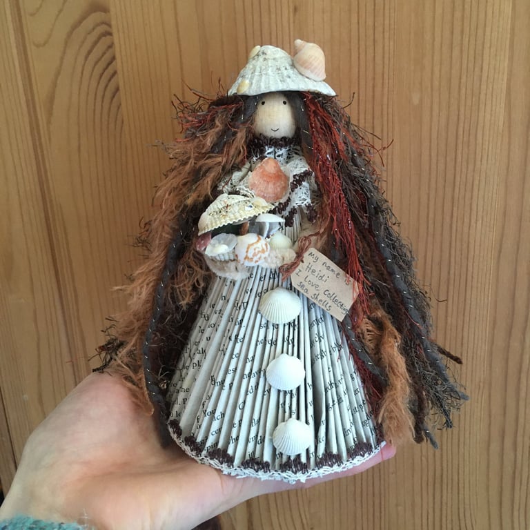 Fairy Doll Folded Book Art Decoration - Sea Shells