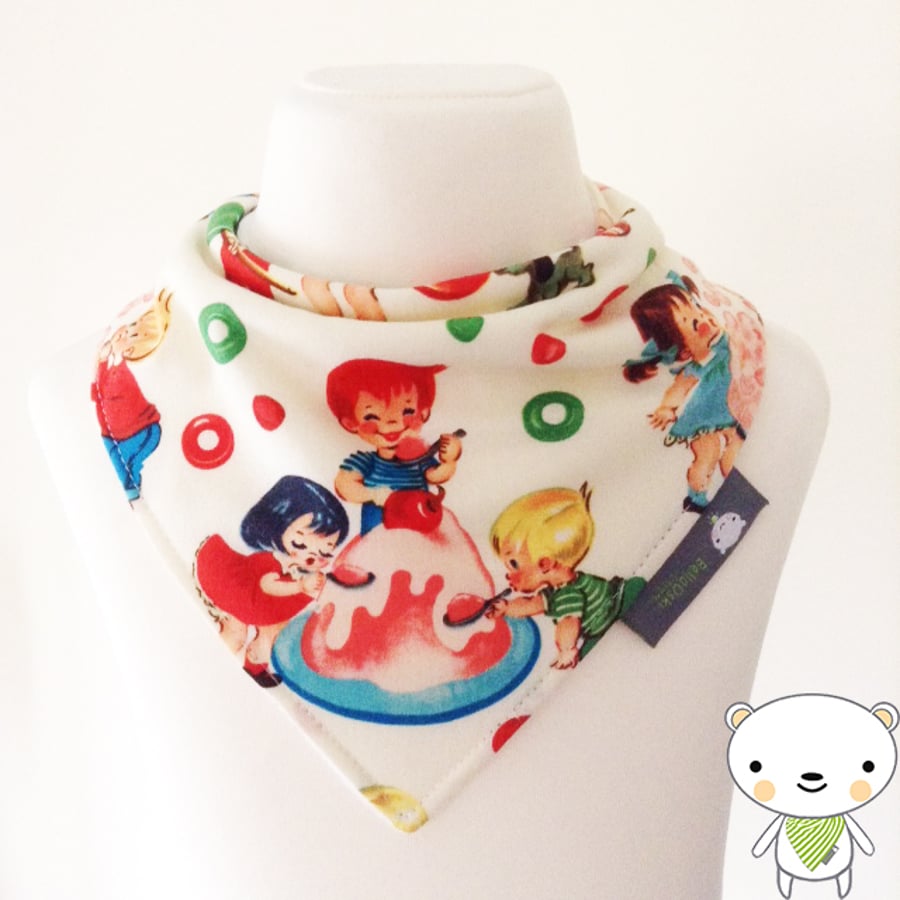 Handmade Baby Bandana Dribble Bib Michael Miller VINTAGE CANDY SHOP Fabric GIFT