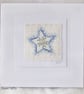 HAND EMBROIDERED CHRISTMAS CARD STAR  
