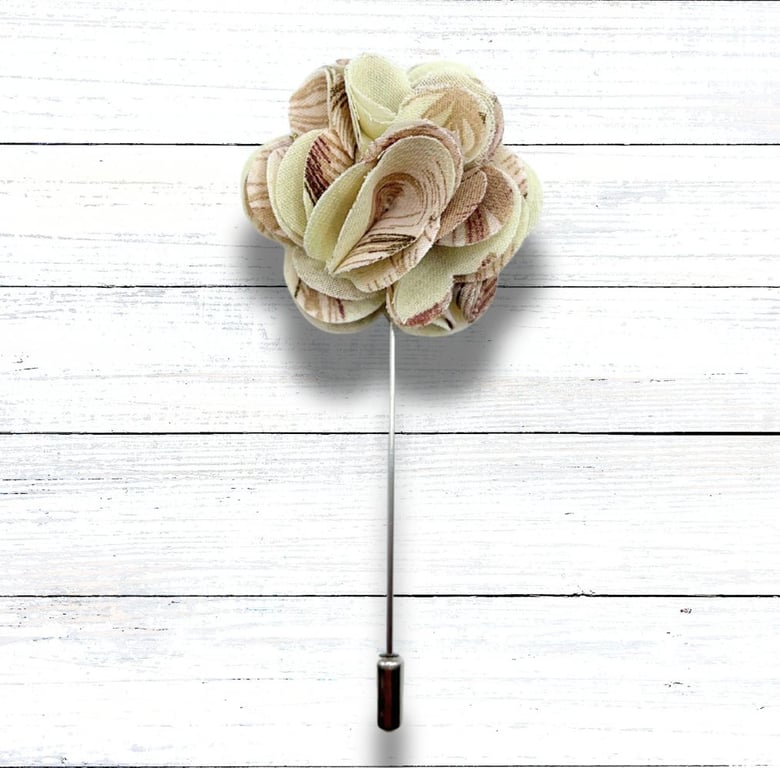 Flower Lapel Pin, Cream Flower, Wedding Buttonhole, Christmas Present 