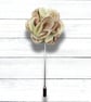 Flower Lapel Pin, Cream Flower, Wedding Buttonhole, Boutonniere  - Image 1