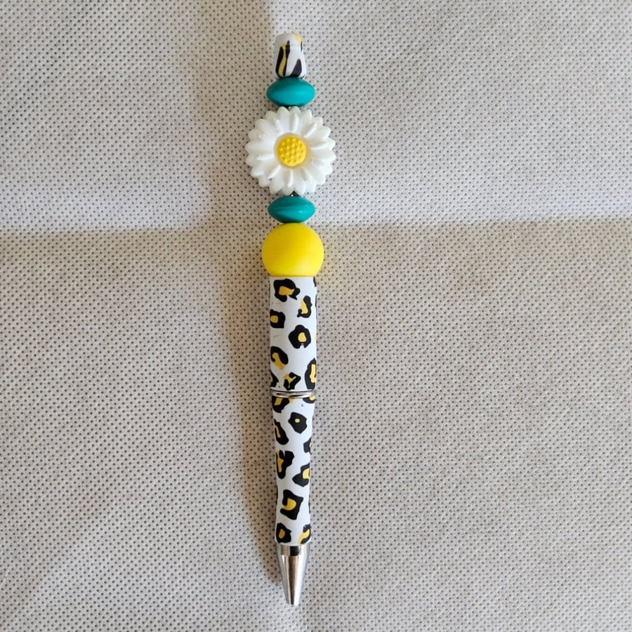 "Growth in Light" Animal Print Focal Bead Pen - Mental Health Awareness