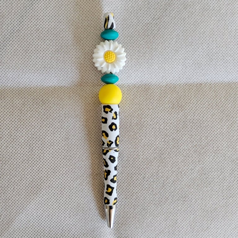 "Growth in Light" Animal Print Focal Bead Pen - Mental Health Awareness