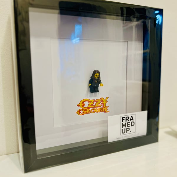 Ozzy Osbourne - Custom Framed minifigure - Let’s Rock
