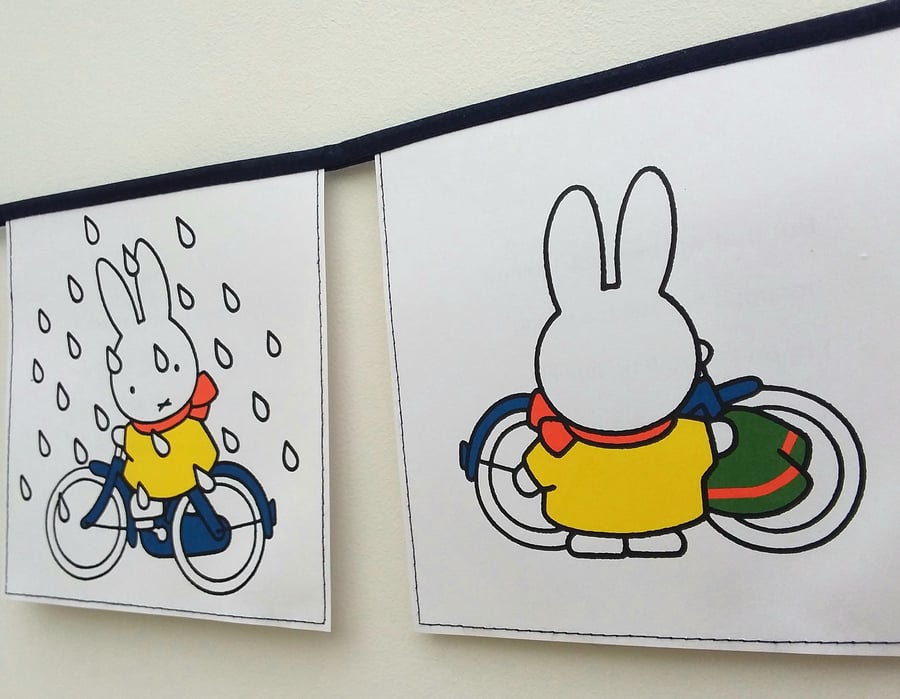 Book bunting - Miffy's bicycle