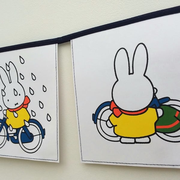 Book bunting - Miffy's bicycle