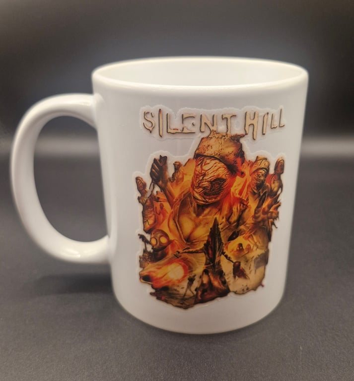 New Silent Hill Mug Pyramid Head Nurse Horror Movie Gaming Fan Art Orange