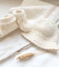 Organic Baby Hat and Booties, certified cotton, 0-5 months - Image 1