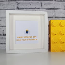 MINION - FATHERS DAY SPECIAL - FRAMED CUSTOM LEGO MINIFIGURE