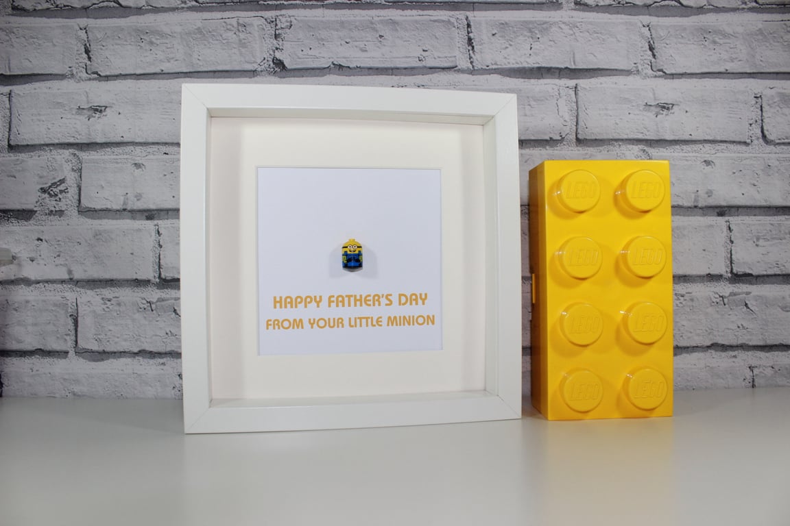 MINION - FATHERS DAY SPECIAL - FRAMED CUSTOM LEGO MINIFIGURE