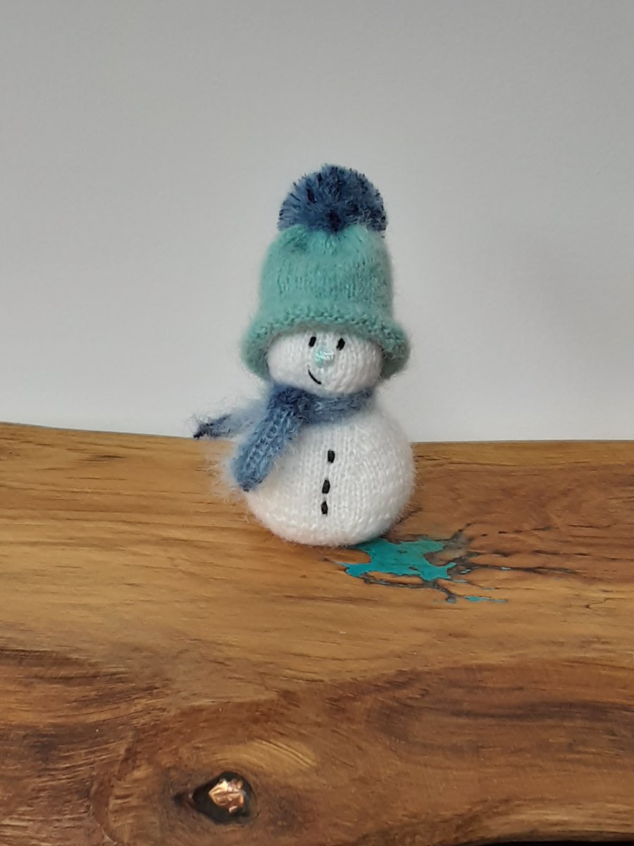 Hand knitted snowman