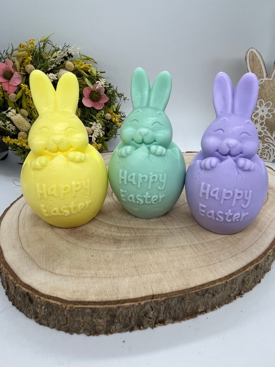 Easter Bunny Soap Set of 3 Easter Gift Chocolate Alternative Kids Easter Gift